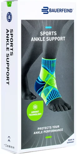 Bauerfeind Sports Ankle Support -Basketball Style Shop 1141940L 11419401260710 Blue PKG