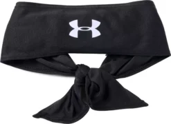 Under Armour Head Tie -Basketball Style Shop 1323968 001 BlackWhite FRT