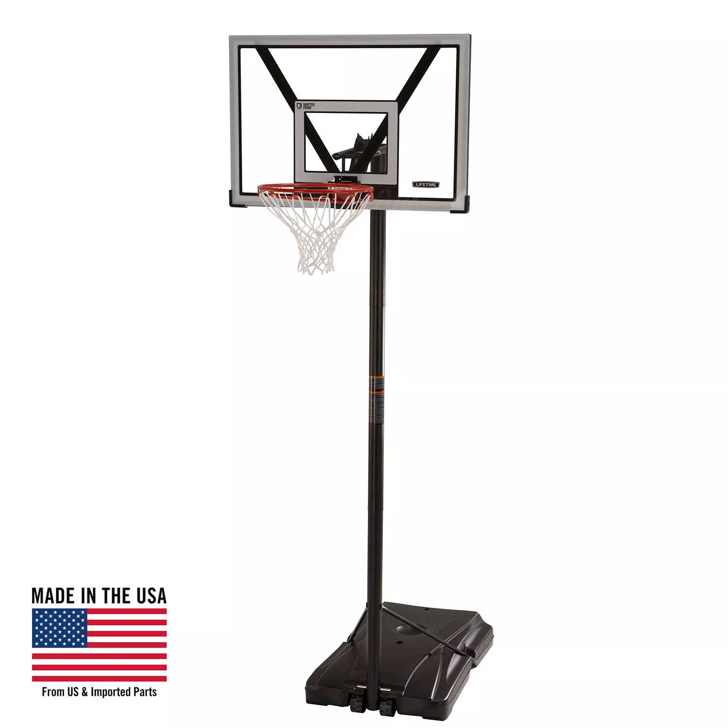 Lifetime 44'' Steel-Framed Portable Basketball Hoop 1 Lifetime 44'' Steel-Framed Portable Basketball Hoop