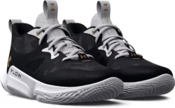 Under Armour Women's Flow Breakthru 3 Basketball Shoes -Basketball Style Shop 3025603103 WhiteBlackCopper AR alt1