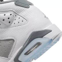 Air Jordan 6 Retro Kids' Grade School Basketball Shoes -Basketball Style Shop 384665 100 WhiteGrey DET alt1