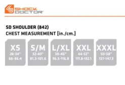 Shock Doctor Shoulder Support Brace W/ Stability Control Strap System -Basketball Style Shop 842 0130 Black DET
