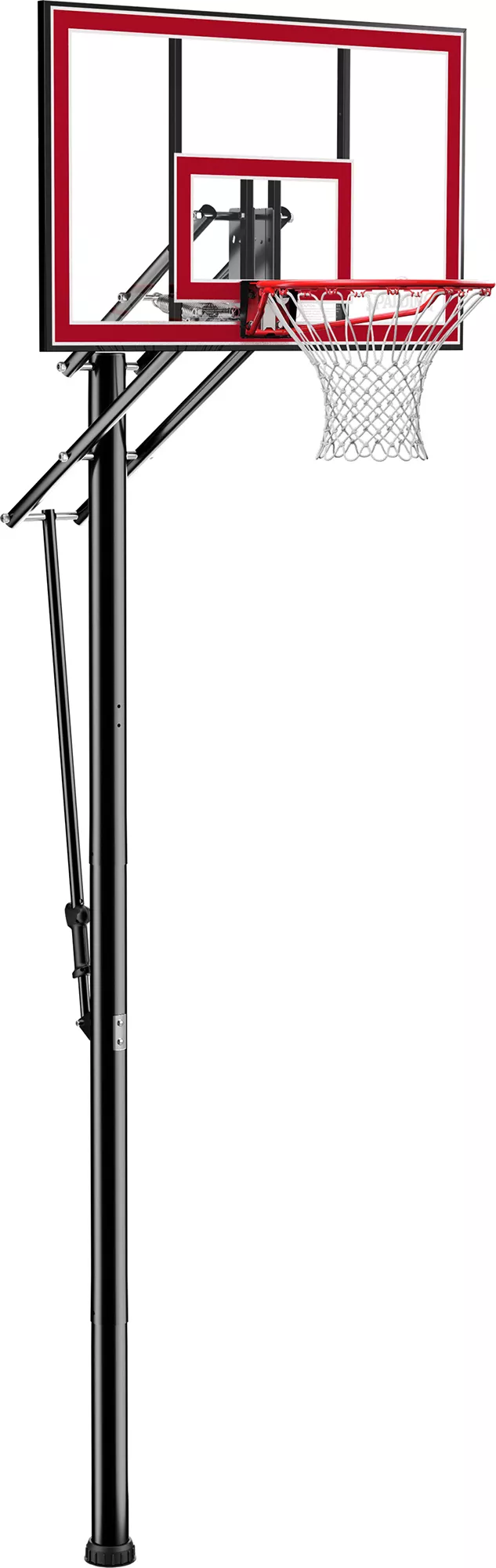 Spalding 44" Shatter-Proof Polycarbonate Pro Glide Lite In-Ground Basketball Hoop 3 Spalding 44" Shatter-Proof Polycarbonate Pro Glide Lite In-Ground Basketball Hoop - Image 3