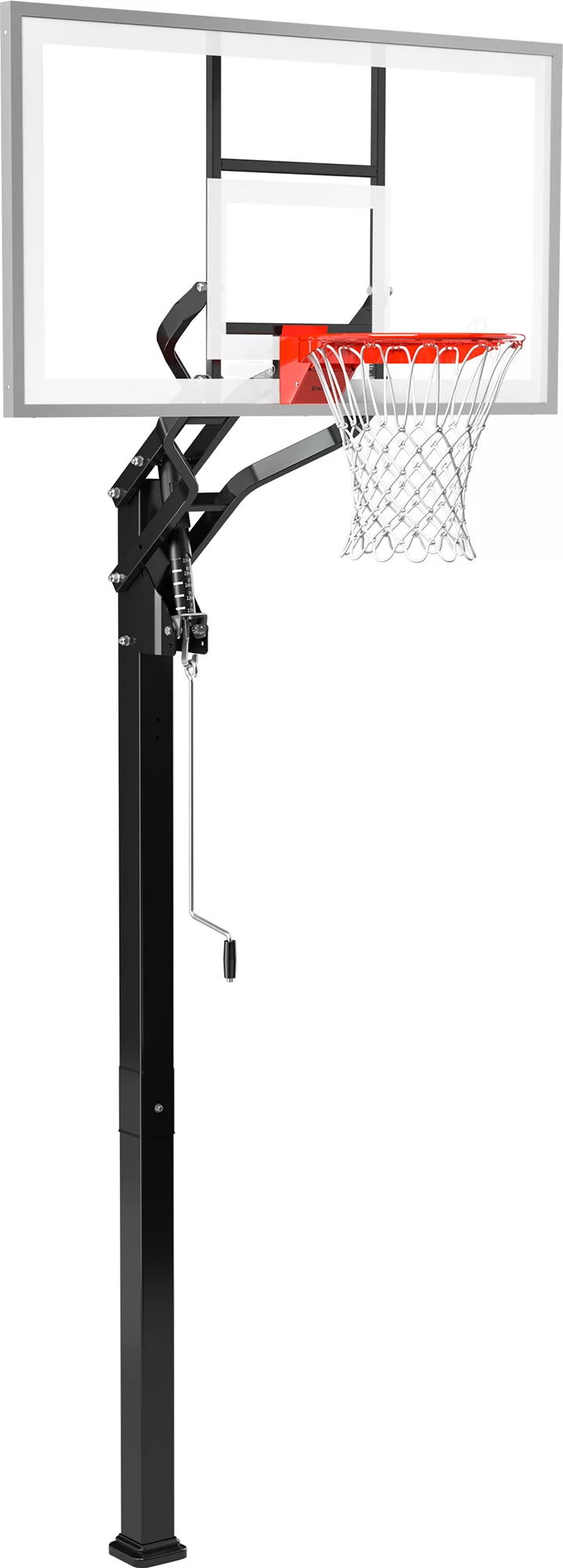 Spalding 60" Tempered Glass U-Turn In-Ground Basketball Hoop 3 Spalding 60" Tempered Glass U-Turn In-Ground Basketball Hoop - Image 3