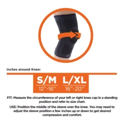 Copper Fit Elite Knee Stabilizer 7 Copper Fit Elite Knee Stabilizer -Basketball Style Shop CFEKNSTB LXL Black DET alt1