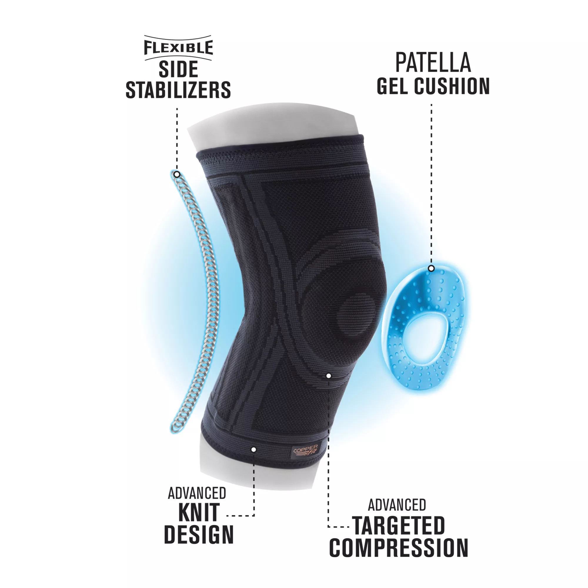 Copper Fit Elite Knee Stabilizer 2 Copper Fit Elite Knee Stabilizer - Image 2