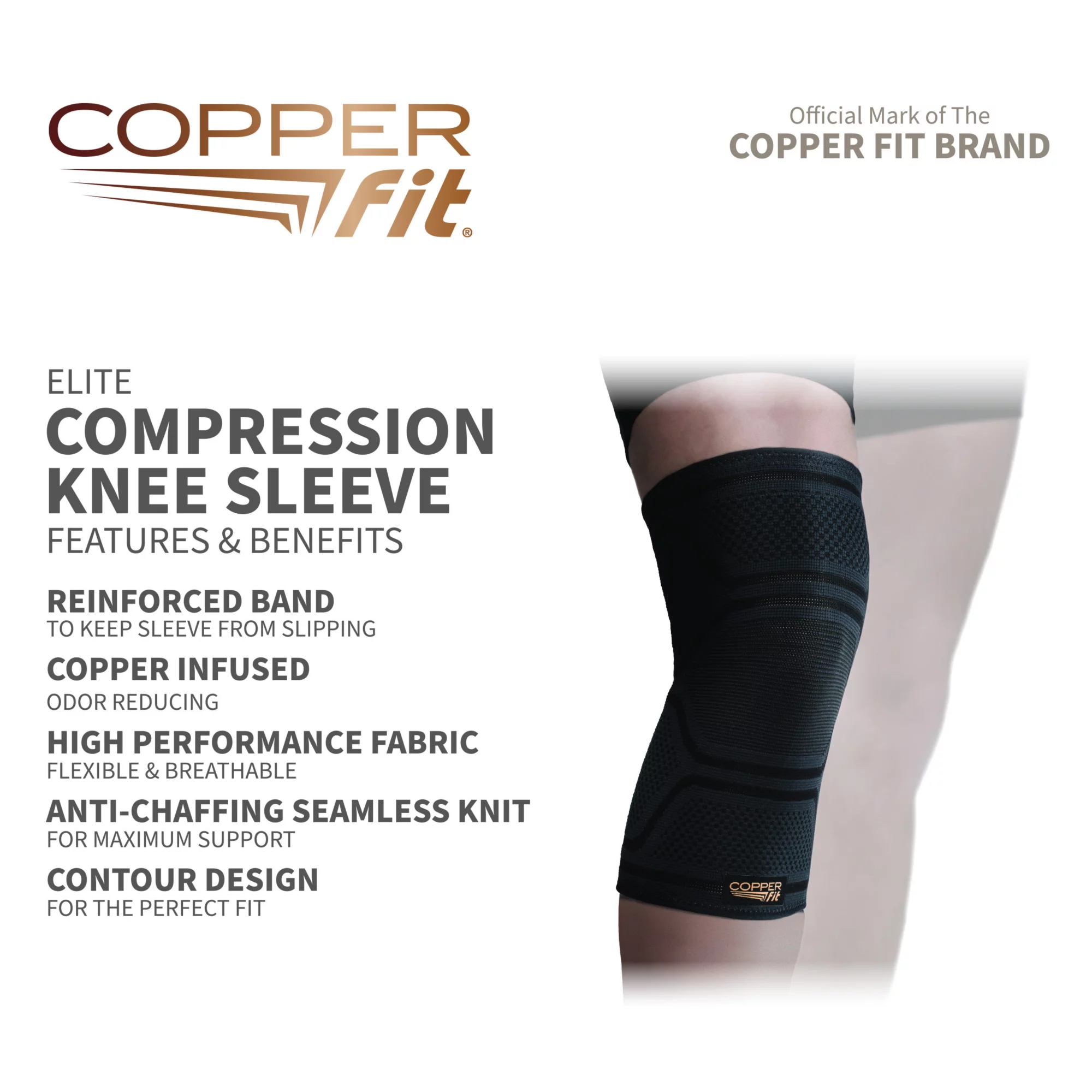 CopperFit Elite Knee Sleeve 3 CopperFit Elite Knee Sleeve - Image 3
