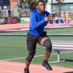 Copper Fit ICE Compression Knee Sleeve 13 Copper Fit ICE Compression Knee Sleeve -Basketball Style Shop CFICEKNEE CFIKNLXL Black DET alt1