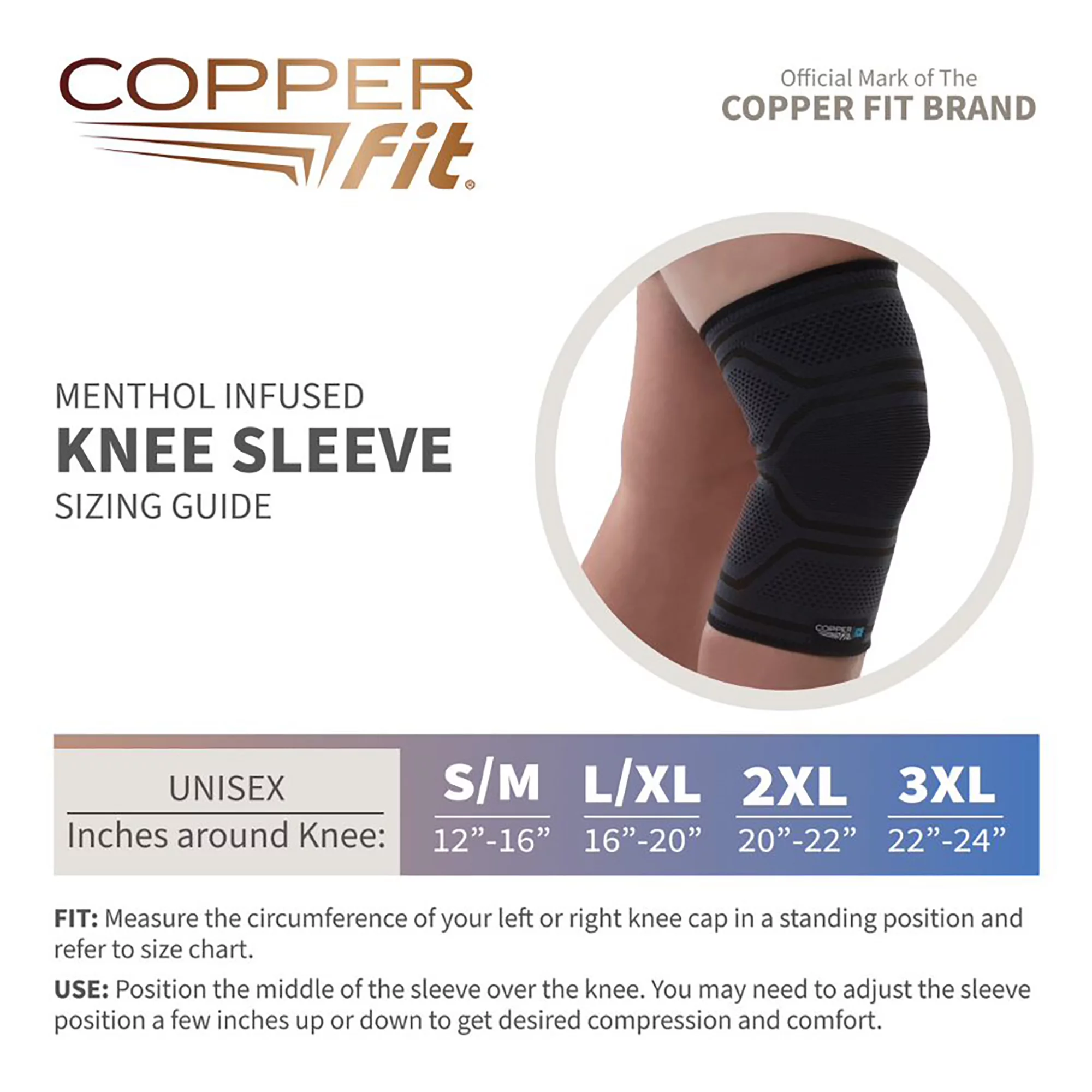 Copper Fit ICE Compression Knee Sleeve 11 Copper Fit ICE Compression Knee Sleeve - Image 11