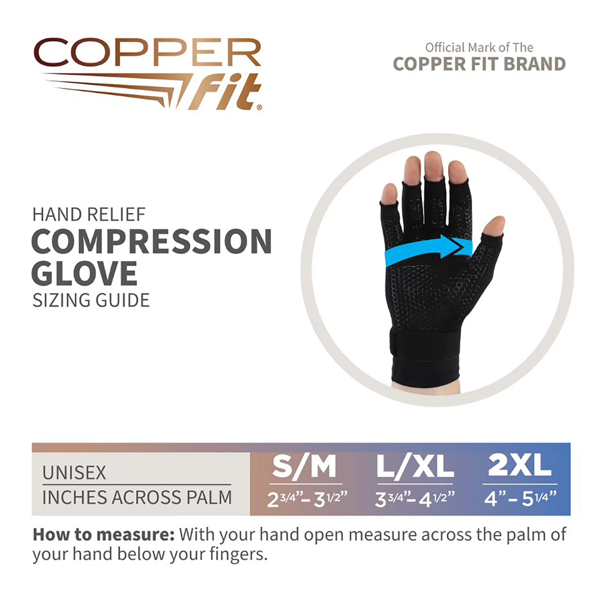 Copper Fit Hand Relief Compression Gloves 7 Copper Fit Hand Relief Compression Gloves - Image 7
