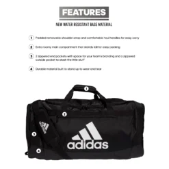 Adidas Defender IV Large Duffel Bag 17 Adidas Defender IV Large Duffel Bag -Basketball Style Shop DEFENDERIVLG 5151781 BlackWhite DET alt4