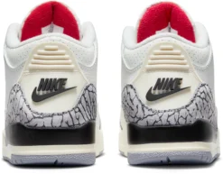 Air Jordan 3 Retro Kids' Preschool Basketball Shoes -Basketball Style Shop DM0966 100 WhiteBlackRed BCK
