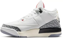 Air Jordan 3 Retro Kids' Preschool Basketball Shoes -Basketball Style Shop DM0966 100 WhiteBlackRed INS