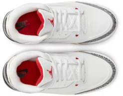 Air Jordan 3 Retro Kids' Preschool Basketball Shoes -Basketball Style Shop DM0966 100 WhiteBlackRed TOP