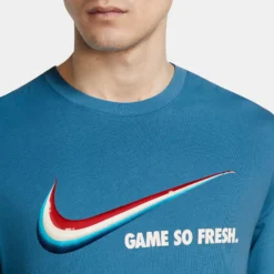 Nike Men's “Game So Fresh” Basketball Long Sleeve T-Shirt -Basketball Style Shop DN2996 446 LaserBlue MODDET