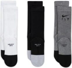Nike Elite Kids' Crew Socks - 3 Pack -Basketball Style Shop DN6949 902 CarbonheatherBlackWhite SET alt1