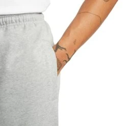 Nike Men's Dri-FIT Standard Issue 8" Fleece Basketball Shorts -Basketball Style Shop DQ5712 063 DkGreyHeather MODDET alt1