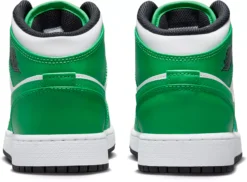 Jordan Kids' Grade School Air Jordan 1 Mid Basketball Shoes -Basketball Style Shop DQ8423 301 GreenBlackWhite BCK