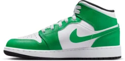 Jordan Kids' Grade School Air Jordan 1 Mid Basketball Shoes -Basketball Style Shop DQ8423 301 GreenBlackWhite INS