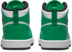 Jordan Kids' Preschool Air Jordan 1 Mid Basketball Shoes -Basketball Style Shop DQ8424 301 GreenBlackWhite BCK