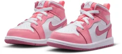 Jordan Toddler Air Jordan 1 Mid Basketball Shoes -Basketball Style Shop DQ8425 616 CoralWhite AL