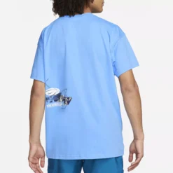 Nike Men's Max 90 Basketball T-Shirt -Basketball Style Shop DV9630 412 UniversityBlue MODBCK