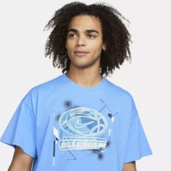 Nike Men's Max 90 Basketball T-Shirt -Basketball Style Shop DV9630 412 UniversityBlue MODDET