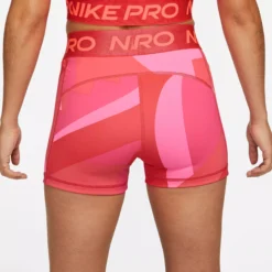 Nike Women's Pro 3" Alpha Shorts -Basketball Style Shop FD0956 635 BrightCrimson MODBCK
